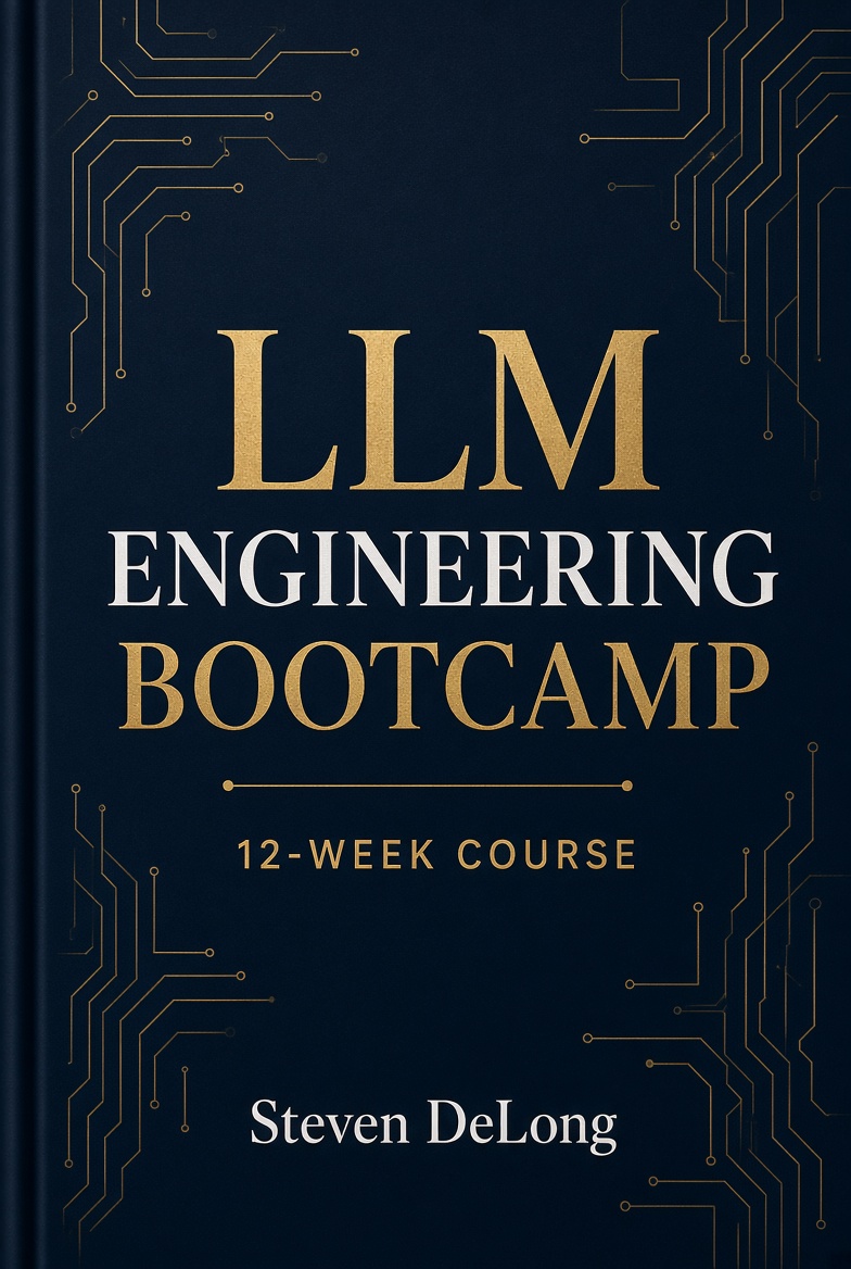 LLM Engineering Bootcamp book cover by Steven DeLong